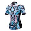 Bike Jersey Women's Cycling Jersey Zipper MTB Tops Apparel Mountain Road Bicycle Clothes Breathable Pro Team Biker Racing Shirts for Ladies Female Cycle Clothing Summer Blue Black S view 2