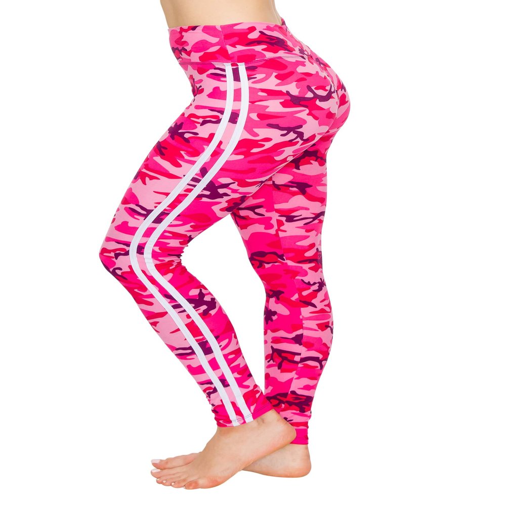 ALWAYS Women's High Waist Yoga Leggings - Camo Military Army Premium Soft Stretch Workout Pants 173 One Size