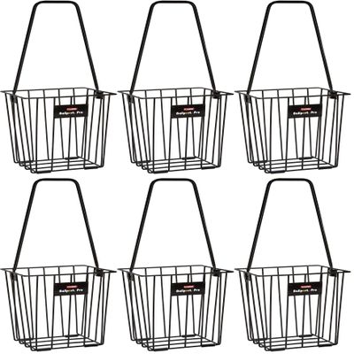 TOURNA Ballport 85 Ball Pick up Tennis Hopper - 6 Pack, Black