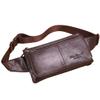 Hebetag Leather Fanny Pack Waist Bag for Men Women Outdoor Travel Hunting Hiking Camping Hip Bum Belt Cell Phone Purse Wallet Pouch, Coffee view 1