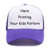 Personalised Toddler Kids Baseball Cap Custom Picture,Text Snapback Mesh Trucker Hats for Girls, Boys,Childs Purple view 1
