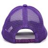 Personalised Toddler Kids Baseball Cap Custom Picture,Text Snapback Mesh Trucker Hats for Girls, Boys,Childs Purple view 2