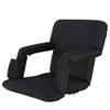 YuanKanJu Saturnpower Portable Stadium Seat Chair Portable Stand Chair with Back and Cushion for GrandstandPlaygroundCourt Black(Black) view 1