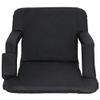 YuanKanJu Saturnpower Portable Stadium Seat Chair Portable Stand Chair with Back and Cushion for GrandstandPlaygroundCourt Black(Black) view 2