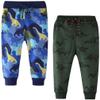 GLEAMING GRAIN Toddler Boys Dinosaur Jogger Pants Little Boys' Drawstring Elastic Waist Cotton Casual Sweatpants 2 Pack Set , S1-dinosas , 4T view 1