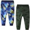 GLEAMING GRAIN Toddler Boys Dinosaur Jogger Pants Little Boys' Drawstring Elastic Waist Cotton Casual Sweatpants 2 Pack Set , S1-dinosas , 4T view 3
