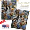 Dog Country Pups House Flag Eagle Set Animals Puppy Spoiled Paw Canine Fur Pet Nature Farm Animal Creature Small Decorative Gift Yard Banner Double-Sided Made In USA 28 X 40 view 3