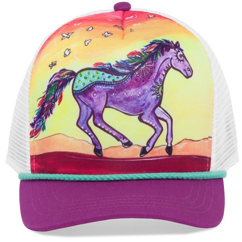 Sunday Afternoons Unisex-Child Kids Artist Series Cooling Truckers, Horse Feather, Medium/Large