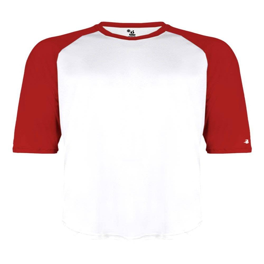 B-Baseball Youth Tee White/Red X-Large