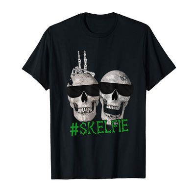 Popular Skull Selfie Funny #Skelfie Halloween T-Shirt