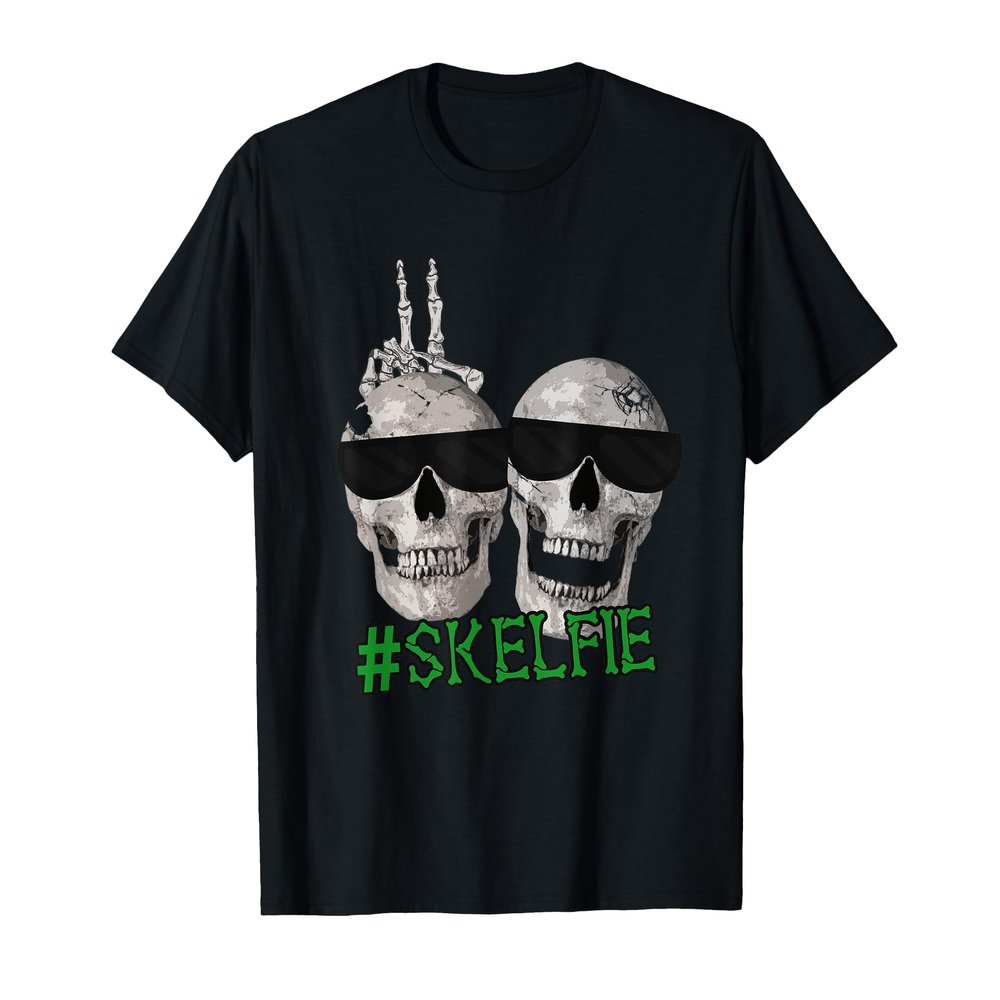 Popular Skull Selfie Funny #Skelfie Halloween T-Shirt
