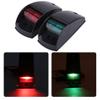 Aramox Marine Navigation Lights, 12V Red and Green LED Bulb Pair, Black Plastic Housing for Boat, Yacht view 3