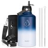 BUZIO Vacuum Insulated Stainless Steel Water Bottle 64oz (Cold for 48 Hrs/Hot for 24 Hrs) BPA Free Double Wall Travel Mug/Flask for Outdoor Sports Hiking, Cycling, Cam,Camping, Running, Tuxedo view 1