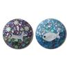 Antique Alive Mother of Pearl Dog Cat Fish Flower Design Circle Coin Metal Magnetic Pro Hat Cap Clip Golf Ball Marker Gift Set (Dog Fish) view 1