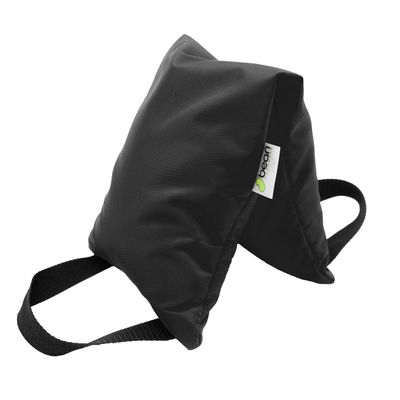Yoga Sand Bags for Working Out - Reinforced Nylon Fabric Exercise Weight Bag with Double Handles for Secure Grip - Weighted Fitness Equipment for Yoga, Pilates & Training - Made in USA, Black