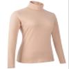 HieasyFit Women's Cotton Turtleneck Top Basic Layering Thermal Underwear(Beige M) view 3