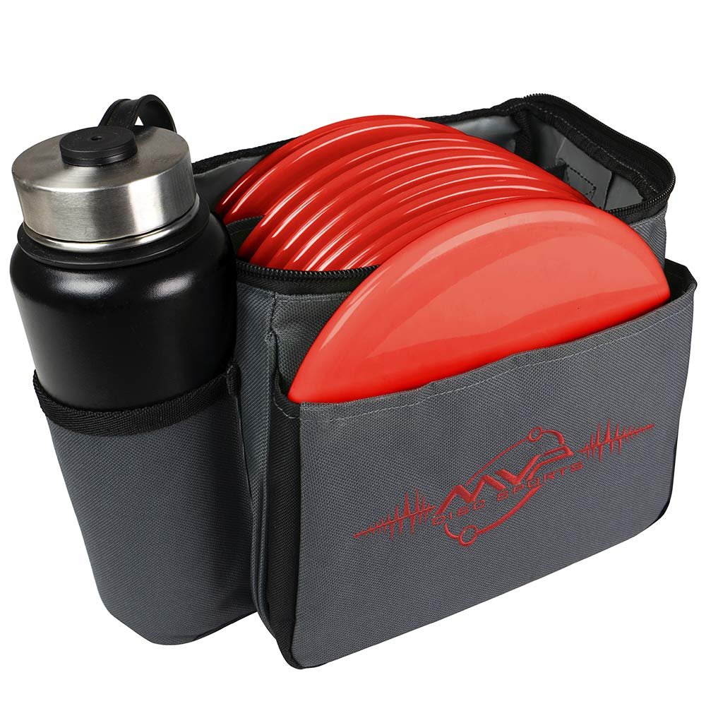 MVP Disc Sports Cell Disc Golf Starter Bag (Gray/Red)