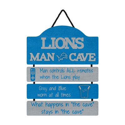 FOCO Forever Collectibles NFL Detroit Lions Wood SignWood Man Cave Sign, Team Colors, One Size