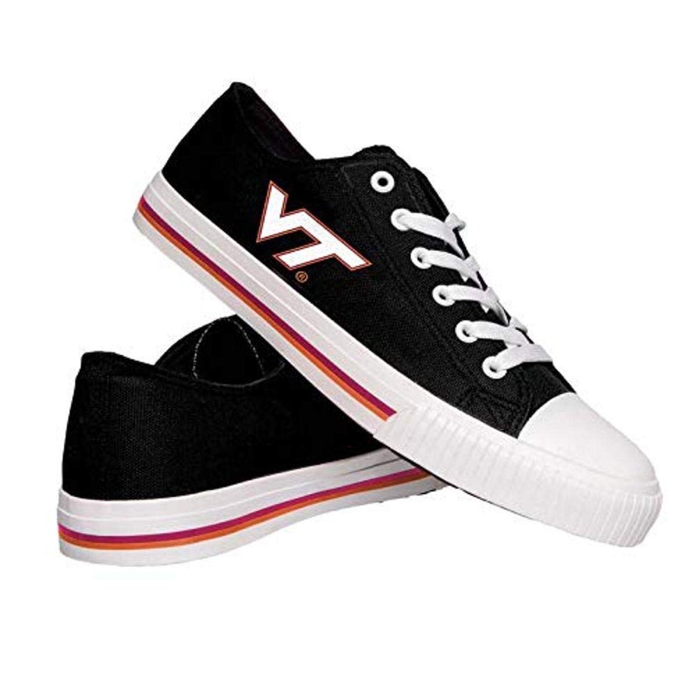 FOCO Virginia Tech Hokies NCAA Mens Low Top Big Logo Canvas Shoes - 9