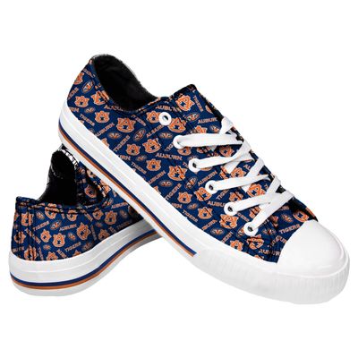 FOCO Auburn Tigers NCAA Womens Low Top Repeat Print Canvas Shoes - 9