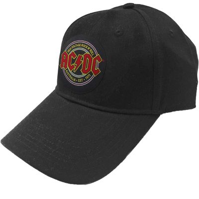 AC/DC Baseball Cap Est 1973 Patch Band Logo Official Black Strapback Size One Size