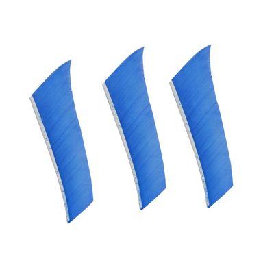 AMEYXGS 3 Inch Archery Turkey FeatherTrue Feather Left Wing Feather DIY Archery Feather Diamond Feathers 50pcs (Blue)