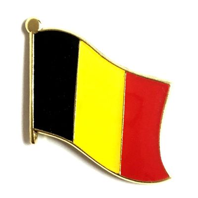 Belgium Flag Lapel Pin; One International Waving World Flag Pin Badge Patriotic Country Hat Lapel Badge (Belgium)