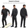 HOTSUIT Sauna Suit Men Anti Rip Sweat Suits Gym Boxing Workout Jackets Pants view 3