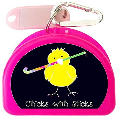 Zumoe Fieldhockey Mouthguard Case - Field Hockey Chick (Rose)