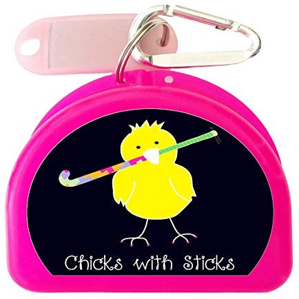 Zumoe Fieldhockey Mouthguard Case - Field Hockey Chick (Rose)
