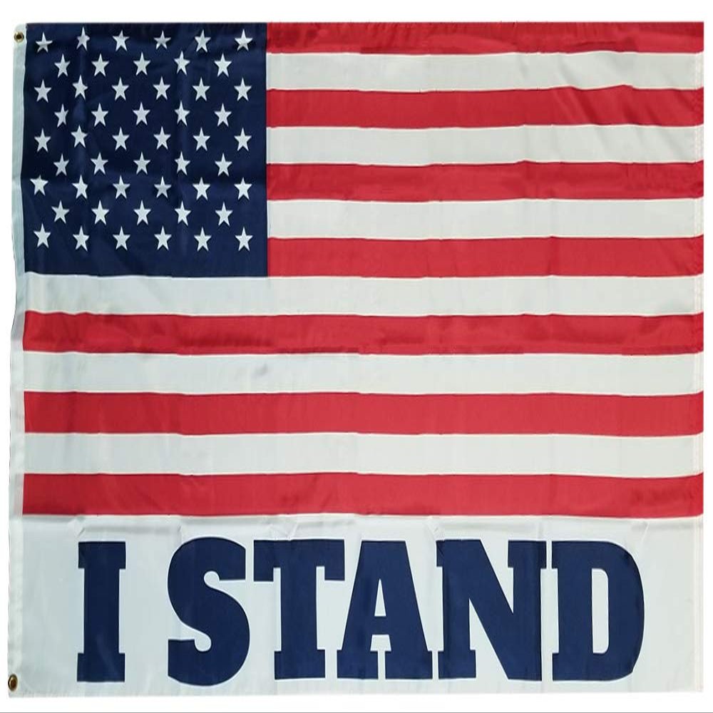 3x5 I Stand USA American 50 Star 100D Woven Poly Nylon Flag 5x3 Banner Grommets Heavy Duty (RUF)