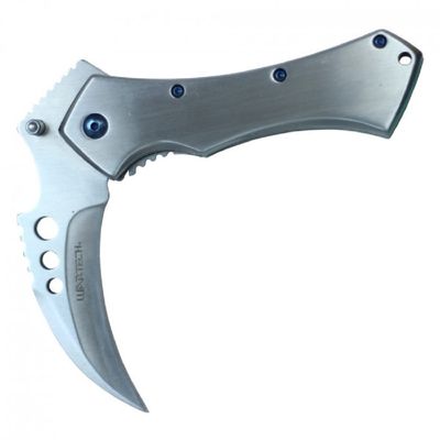 Grim Reaper Karambit Scythe Tactical Combat Pocket Knife (Limited Edition) (Silver)