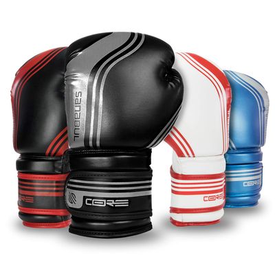 Sanabul Core Gel Training Boxing Gloves for Men and Women Advanced Muay Thai and Kickboxing Gloves Heavy Bag & Boxing Sparring - Gun Metal, 8 oz