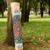 Handmade Yoga Mat Bag Tadasana, Yoga Mat Carrier (Beige) view 1