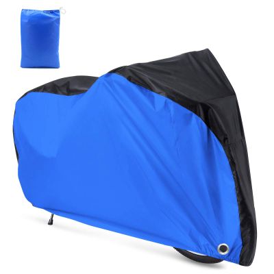 190T Bicycle Cover Roctee Waterproof Dust Resistant Anti-UV Mountain Road Bike Cover Cycle Cover with Storage Bag, 78.7''(L) * 27.6''(W) * 43.3''(H) for XL Size, Portable & Durable(Black & Blue)