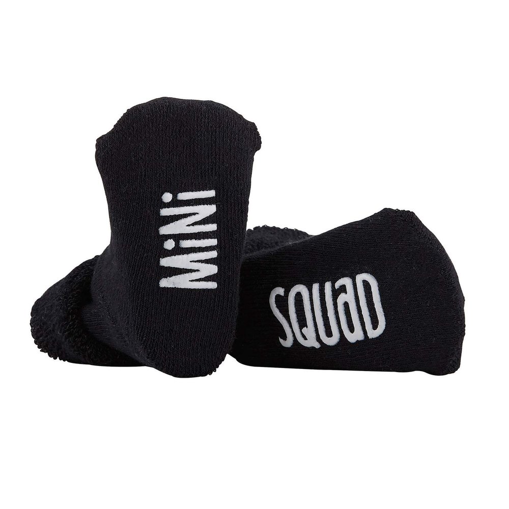 Stephan Baby F4780 Non-Skid Silly Socks with Cute Sayings, Mini Squad, Fits 3-12 Months