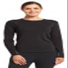 Solbari UPF 50+ Women's Sun Protection Long Sleeve Rashguard Aqua Sport Collection - Medium - Black - UV Protection, Sun Protective view 1