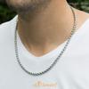 555Jewelry 5mm Stainless Steel Box Chain Necklace for Men & Women, Stainless Steel Necklace for Men, Necklace Chain For Men, Sliver 18 Inch view 2