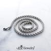 555Jewelry 5mm Stainless Steel Box Chain Necklace for Men & Women, Stainless Steel Necklace for Men, Necklace Chain For Men, Sliver 18 Inch view 3