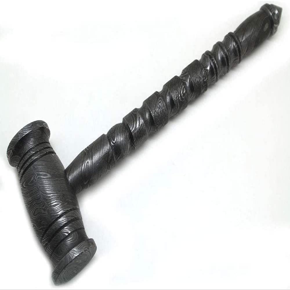Wild Turkey Handmade Exclusive Full Damascus Steel Hammer Great Piece of Art Fully Functional (H3)