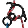 50KN Rescue Figure, 8 Descender Large Bent-Ear Belaying and Rappelling Gear Belay Device Climbing for Rock Climbing Peak Rescue 7075 Aluminum Alloy (Black) view 1