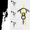 50KN Rescue Figure, 8 Descender Large Bent-Ear Belaying and Rappelling Gear Belay Device Climbing for Rock Climbing Peak Rescue 7075 Aluminum Alloy (Black) view 3