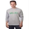 Daxton Dallas Sweatshirt Athletic Fit Pullover Crewneck French Terry Fabric, HthGrey Sweatshirt Green Letters, XS view 1