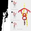 50KN Rescue Figure, 8 Descender Large Bent-Ear Belaying and Rappelling Gear Belay Device Climbing for Rock Climbing Peak Rescue 7075 Aluminum Alloy (Red) view 3
