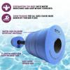 Kemp USA Aquatic Bar Float - 26 Inch Soft Foam Padded Dumbbell Set for Swimming Pool, Water Aerobics & Fitness Exercise - Non-Water Absorbing, Designed for All Ages. view 3
