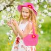 AUEAR, 3 Set Straw Hat and Purse Tea Summer Beach Sunflower Daisy Flower Sunhats Blue Yellow Pink view 4