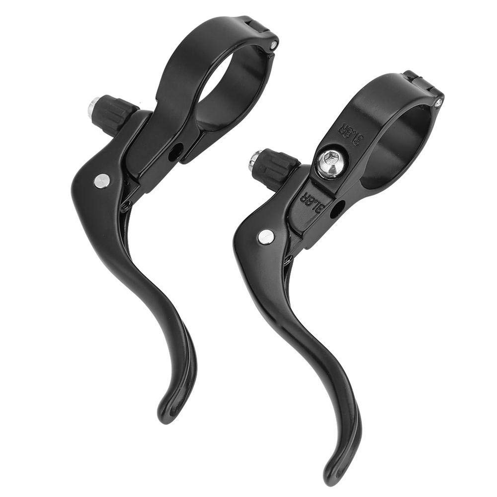 Bike Brake Lever, 1 Pair Lightweight Aluminum Alloy Road Bicycle Brake Lever Set, Sturdy Durable for 31.8mm Handlebar(Black)