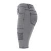 THUNDER STAR Womens Denim Ripped Bermuda Shorts Distressed Knee Length Stretch Short Jeans Grey S view 3