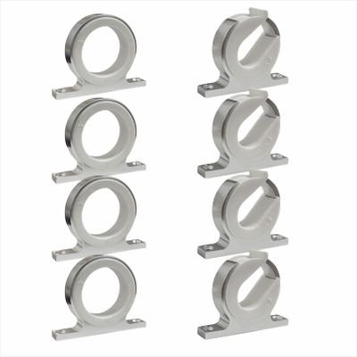 TuoP Boat Fishing Rod Hanger - Marine Fishing Reel Storage Rack Holder for Car RV Van Yacht Ship, Smooth Polished Aluminum (4 Set)