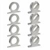 TuoP Boat Fishing Rod Hanger - Marine Fishing Reel Storage Rack Holder for Car RV Van Yacht Ship, Smooth Polished Aluminum (4 Set) view 1